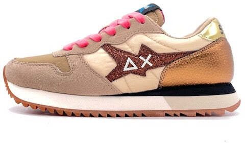 SUN68 Sneaker donna STARGIRL NYLON GLITTER Beige