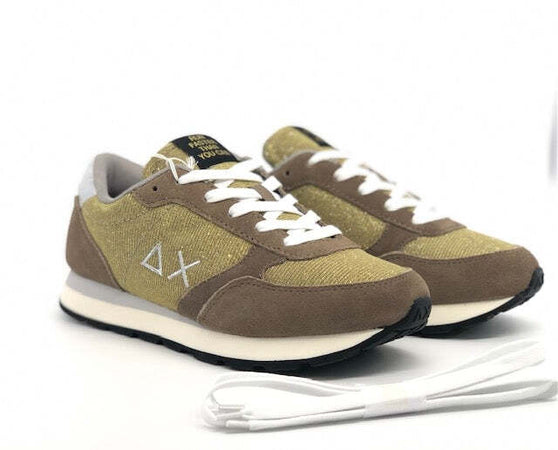 SUN68 Sneaker Girl's kate Thin Glitter Oro