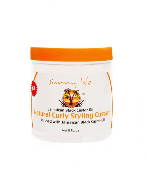 Sunny Isle Jamaican Black Castor Oil Curly Custard 8oz Olio Di Ricino Scuro Di Giamaica Per Capelli