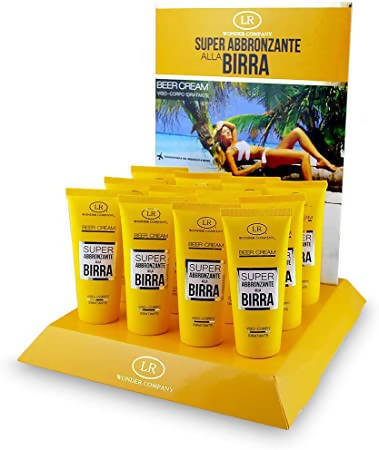 Super Abbronzante Alla Birra Crema Viso Corpo Idratante E Alga Dorata Crema Protettiva Con Acido Ialuronico 100ml Lr Company Srl