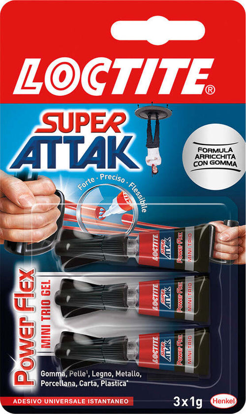 SUPER-ATTAK-'POWER-FLEX'-3-pezzi-da-gr.1---mini-trio-gel-Loctite