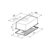 Superair Gruppo cappa incasso sottopensile luce led potenza aspirante 280 m3/h 3 livelli ECO F9 52