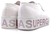 SUPERGA PLATFORM LETTERING White/opalescent violet