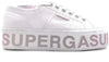 SUPERGA PLATFORM LETTERING White/opalescent violet