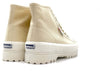 SUPERGA Sneaker alta donna ALPINA beige light eggshell
