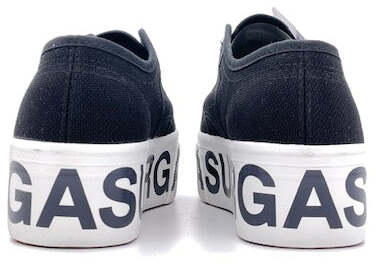 SUPERGA Sneaker Platform Lettering Black