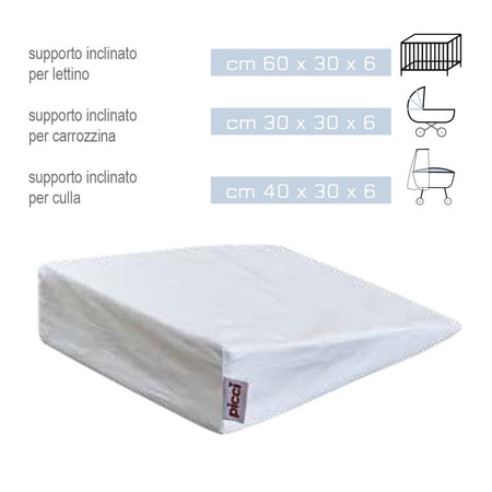 Supporto inclinato per Carrozzina cm 30x30x6 I Bianchi Sonnosano Picci Bianco