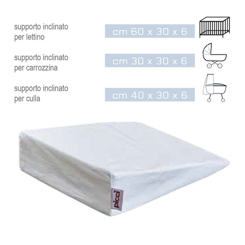 Supporto inclinato per Lettino cm 60x30x6 Picci Bianco