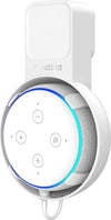 Supporto a Muro per Amazon Alexa Dot 3a Generazione, Migliore qualità del suono dell'altoparlante Dot, Gestione dei cavi integrata senza viti (Bianco)