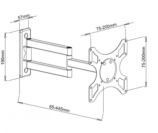 Supporto a muro per TV LED LCD 19-37'' inclinabile 3 snodi bianco Elettronica/Home Cinema TV e video/Accessori/Supporti e mobili TV/Supporti da parete e da soffitto Scontolo.net - Potenza, Commerciovirtuoso.it