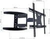Supporto-a-Muro-Ultra-Slim-per-TV-LED-LCD-40-65''-Full-Motion-Nero-Techly