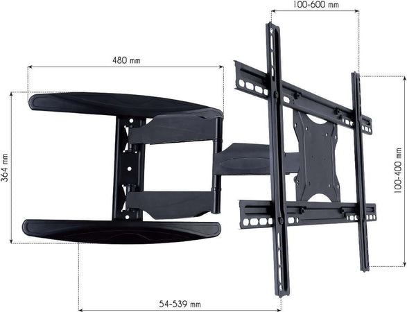 Supporto-a-Muro-Ultra-Slim-per-TV-LED-LCD-40-65''-Full-Motion-Nero-Techly