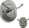 Supporto-Appendino-2-Ganci-Asciugamano-Accappatoio-Acciaio-A-Parete-Arredo-Bagno
