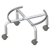 Carrello con ruote per bidone olio piedistallo in metallo verniciato Made in Italy