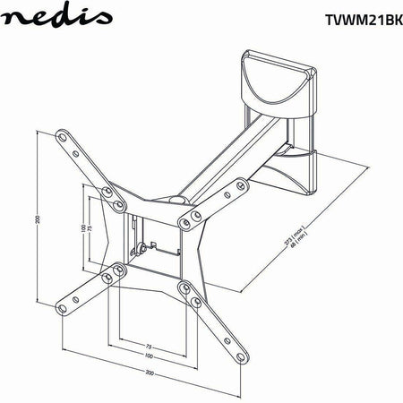 Supporto Da Parete per Tv 10-32 " Staffa per Televisore Da Parete Articolabile Max 30kg