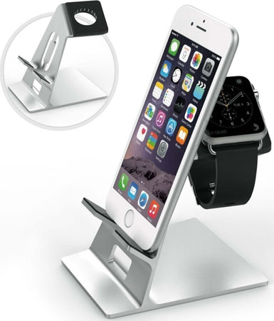 SUPPORTO DI RICARICA STAND 2IN1 IWATCH SMARTWATCH SMARTPHONE 45° ANTISCIVOLO ALLUMINIO  Trade Shop italia - Napoli, Commerciovirtuoso.it