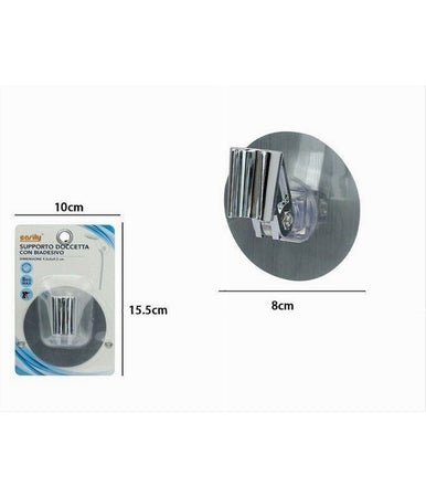 Supporto Doccetta Soffione Doccia Bagno Montaggio A Parete Con Biadesivo 79833