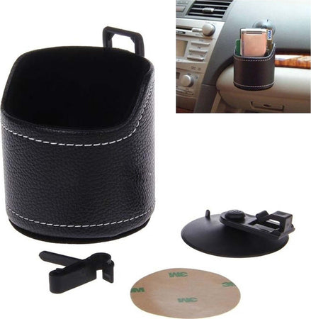 SUPPORTO ECO PELLE PORTA BOTTIGLIA OGGETTI SMARTPHONE PER BOCCHETTE ARIA AUTO Auto e Moto/Moto accessori e componenti/Bagagliai/Borse per sedili Trade Shop italia - Napoli, Commerciovirtuoso.it