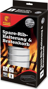Supporto in acciaio inox per affumicatore costine e Ribs accessorio barbecue Weber