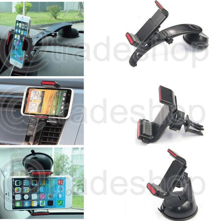 SUPPORTO JHD-301 AUTO UNIVERSALE 360 GRADI 3 IN 1 VENTOSA PER SMARTPHONE Elettronica/Elettronica per veicoli/Accessori/Accessori per cellulari/Alloggiamenti Trade Shop italia - Napoli, Commerciovirtuoso.it