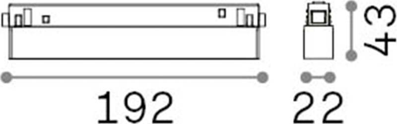 Supporto-Lineare-Binario-On-Off-Ego-Alluminio-Bianco-1-Led-7W-3000K-Luce-Calda