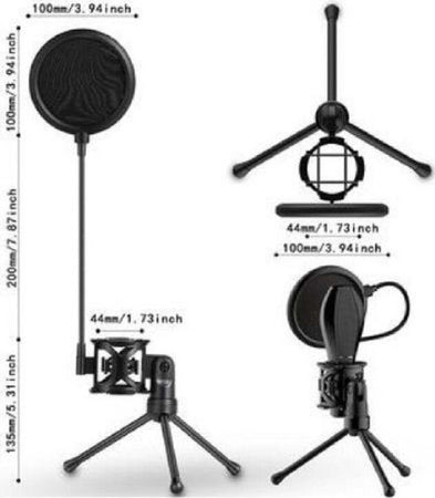 Supporto Mini Microfono Tavolo Ps-2 Kit Filtro Anti Pop Treppiedi Ragno Microfono Strumenti Musicali/Microfoni/Accessori/Morsetti e supporti Trade Shop italia - Napoli, Commerciovirtuoso.it