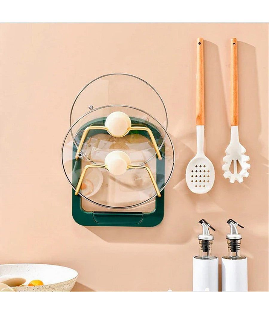 Supporto Per Coperchio Pentola Mestoli A Parete Utensili Cucina Salvaspazio TrAdE Shop Traesio