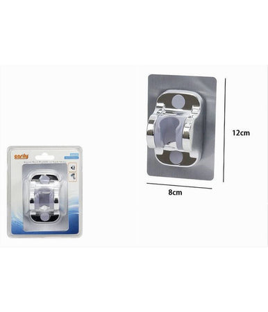 Supporto Per Soffione Doccia Doccetta Da Parete Muro In Abs Cromato Adesivo 79358