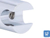 Supporto per soffione Doccia per Barra di Scorrimento Morsetto con Guida a Fibbia Dritta Comodo Regolabile a 360° per Tubo da 18‑25 mm
