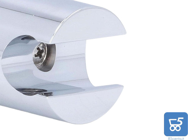Supporto per soffione Doccia per Barra di Scorrimento Morsetto con Guida a Fibbia Dritta Comodo Regolabile a 360° per Tubo da 18‑25 mm