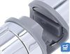Supporto per soffione Doccia per Barra di Scorrimento Morsetto con Guida a Fibbia Dritta Comodo Regolabile a 360° per Tubo da 18‑25 mm