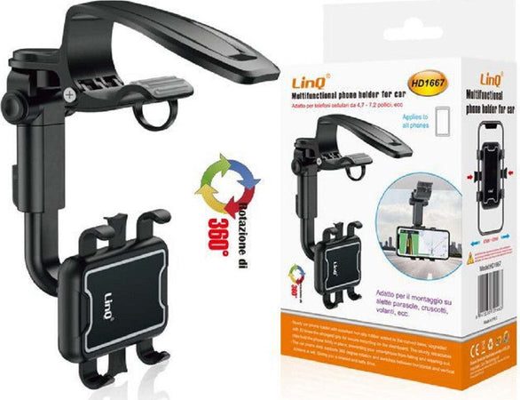 Supporto Per Telefono Cellulare Multifunzionale Per Auto Rotazione Di 360? Hd1667 Elettronica/Cellulari e accessori/Accessori/Supporti Trade Shop italia - Napoli, Commerciovirtuoso.it