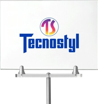 Supporto porta avvisi con tubo in ferro - per espositori con semisfere - Tecnostyl Cancelleria e prodotti per ufficio/Archivio ufficio e accessori per scrivania/Accessori da scrivania e archiviazione/Portabrochure Eurocartuccia - Pavullo, Commerciovirtuoso.it