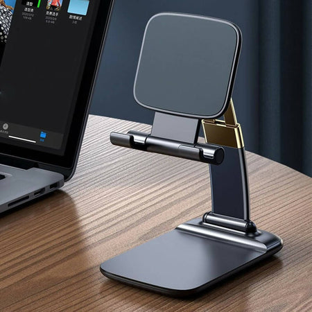 Due supporti pieghevoli per cellulare in un nero e uno bianco, con regolazione multiangolo, adatto per telefoni cellulari e tablet da 4 a 9,7 pollici, compatibile con smartphone Due supporti pieghevoli per cellulare in un nero e uno bianco, con regolazione multiangolo, adatto per telefoni cellulari e tablet da 4 a 9,7 pollici, compatibile con smartphone