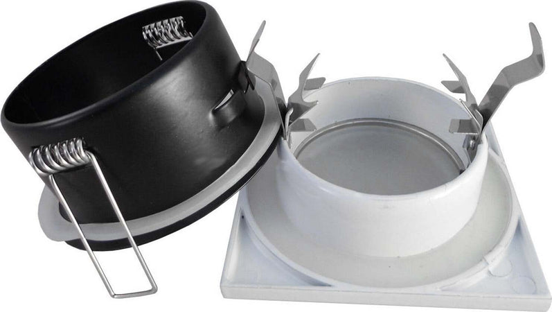 SUPPORTO PORTA FARETTO DA INCASSO LAMPADINE LED MR16 PAR16 QUADRATO BIANCO 75MM  Trade Shop italia - Napoli, Commerciovirtuoso.it