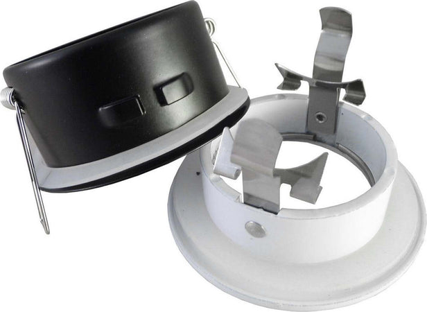 SUPPORTO PORTA FARETTO DA INCASSO LAMPADINE LED MR16 PAR16 ROTONDO ACCIAIO 75MM  Trade Shop italia - Napoli, Commerciovirtuoso.it