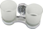 Supporto Porta Spazzolini Con Bicchiere Doppio In Vetro A Parete Accessori Bagno Set da Bagno Trade Shop italia - Napoli, Commerciovirtuoso.it