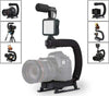 Supporto-Stabilizzatore-Portatile-Videocamera-Smartphone-Luce-Microfono-Ay-49u