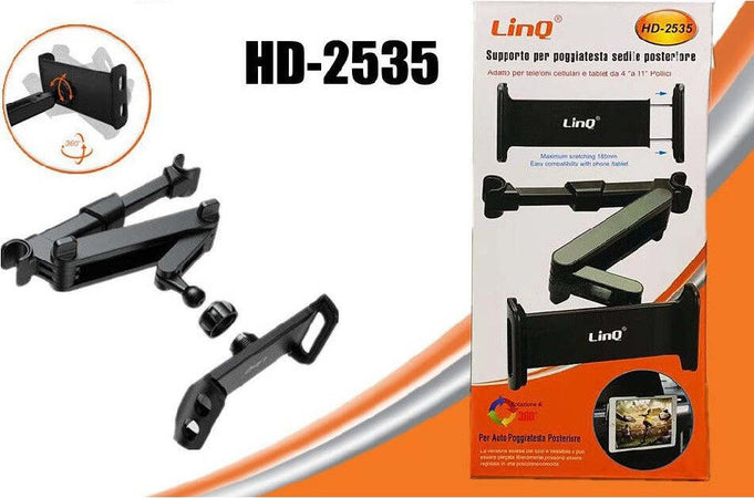 Supporto Staffa Poggiatesta Sedile Posteriore Auto Per Smartphone Tablet Hd-2535 Elettronica/Cellulari e accessori/Accessori/Supporti Trade Shop italia - Napoli, Commerciovirtuoso.it