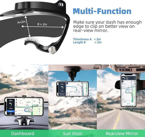 Supporto Telefono Per Cruscotto Auto Clip Molla Regolabile A 360? Gps Smartphone Elettronica/Elettronica per veicoli/Accessori/Accessori per cellulari/Alloggiamenti Trade Shop italia - Napoli, Commerciovirtuoso.it