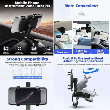 Supporto Telefono Per Cruscotto Auto Clip Molla Regolabile A 360? Gps Smartphone Elettronica/Elettronica per veicoli/Accessori/Accessori per cellulari/Alloggiamenti Trade Shop italia - Napoli, Commerciovirtuoso.it
