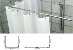 SUPPORTO TENDA DOCCIA IN ACCIAIO GRIGIO BAGNO 80X80X80 BASTONE ASTA TELAIO CURVO Casa e cucina/Bagno/Accessori per il bagno/Tende da doccia binari e ganci/Bastoni e telai per tende Trade Shop italia - Napoli, Commerciovirtuoso.it