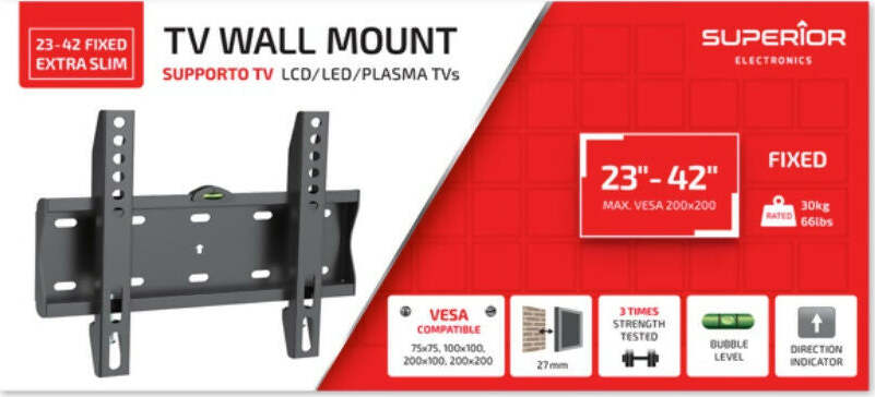 Supporto-TV-23-42-Pollici-Fixed-Extra-Slim-SUPERIOR
