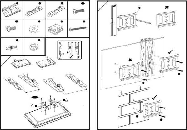 Supporto Tv Da Parete Per Schermi Da 25'' A 32'' Fisso Staffa Tv A Muro Elettronica/Home Cinema TV e video/Accessori/Supporti e mobili TV/Supporti da parete e da soffitto Trade Shop italia - Napoli, Commerciovirtuoso.it
