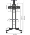 Supporto Tv Da Pavimento Staffa Rotante Carrello Per Televisione Da 32-70 Pollic