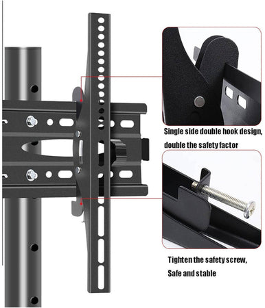 Supporto Tv Da Pavimento Staffa Rotante Carrello Per Televisione Da 32-70 Pollic