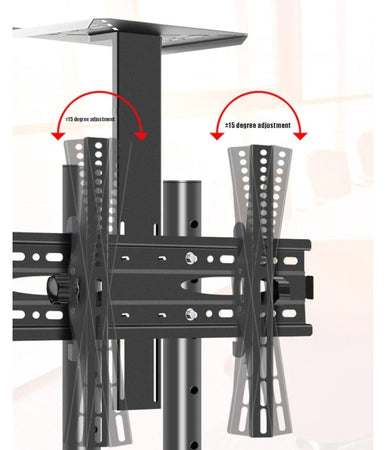 Supporto Tv Da Pavimento Staffa Rotante Carrello Per Televisione Da 32-70 Pollic