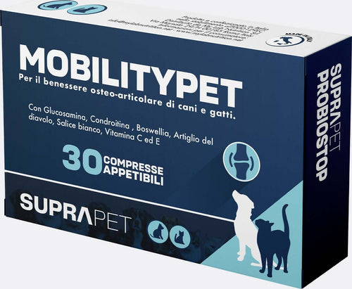 Suprapet-Articolazioni-Cani-E-Gatti---Supporto-Per-Ossa-E-Cartilagini-30-Compresse---Mangime-Complementare-Naturale-Con-Boswelia-Glucosammina,-Condroitina,-Msm-E-Artiglio-Del-Diavolo,-Vitamina-C