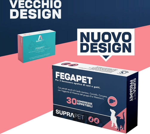 Suprapet-Fegapet-Cani-E-Gatti-Supporto-Per-Il-Fegato-30-Compresse---Mangime-Complementare-Naturale-Per-Le-Funzioni-Epato-biliari-Con-Vitamine,-Cardo-Mariano,-Carciofo,-Curcuma,-Lespedeza