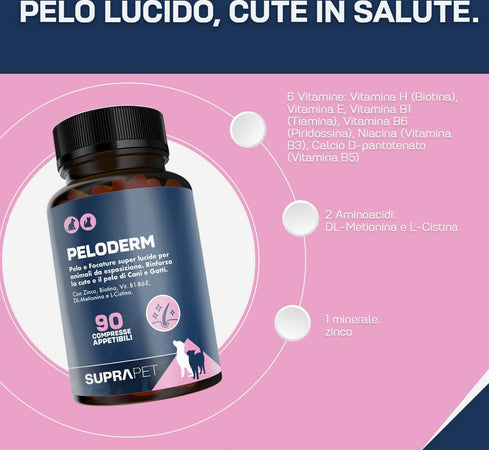 Suprapet-pelo-e-cute-per-cane-e-gatto-90-compresse-a-base-di-biotina,-zinco,-vitamine-b,-metionina-e-cistina-per-il-benessere-e-la-lucentezza-del-pelo-|-mangime-complementare